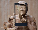 Sculptor Creates Pixelated Wooden Sculptures