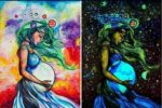 Artist Creates Beautiful Paintings That Glow in the Dark